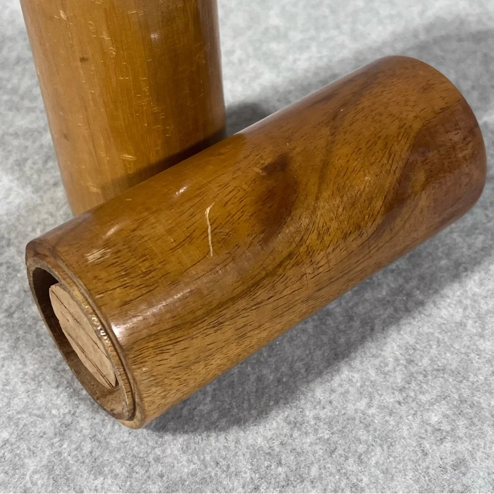 Vintage Solid Wood Salt & Pepper Shakers Mid Century Modern MCM Decor‎ Kitchen